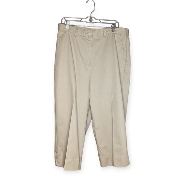 Vintage Cabin Creek Khaki Cropped Pants Size 18 - Picture 1 of 11